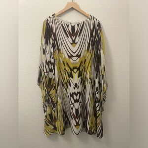 Anthropologie Leifsdottir Swing Dress Size 8 Sarita Silk Lined Crochet Hem Boho